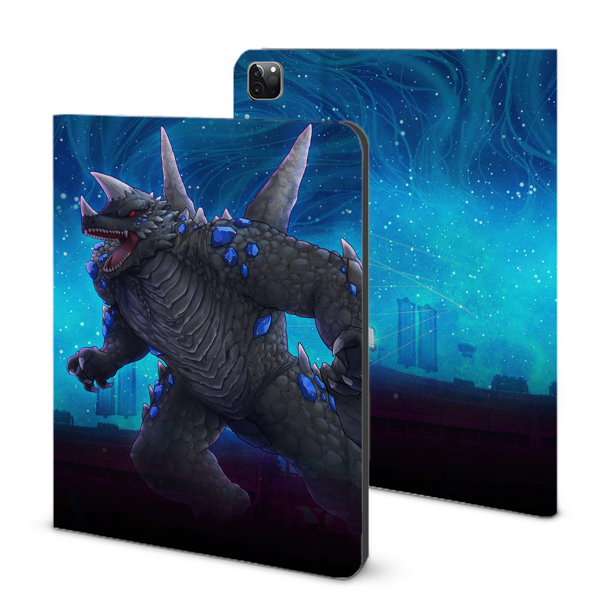 （画像用） ウルトラマン Ultraman IPad ケース ブック型 PUレザー TPU 耐衝撃 軽量 薄型 ペン収納なし 全面保護 IPad 各モデル対応